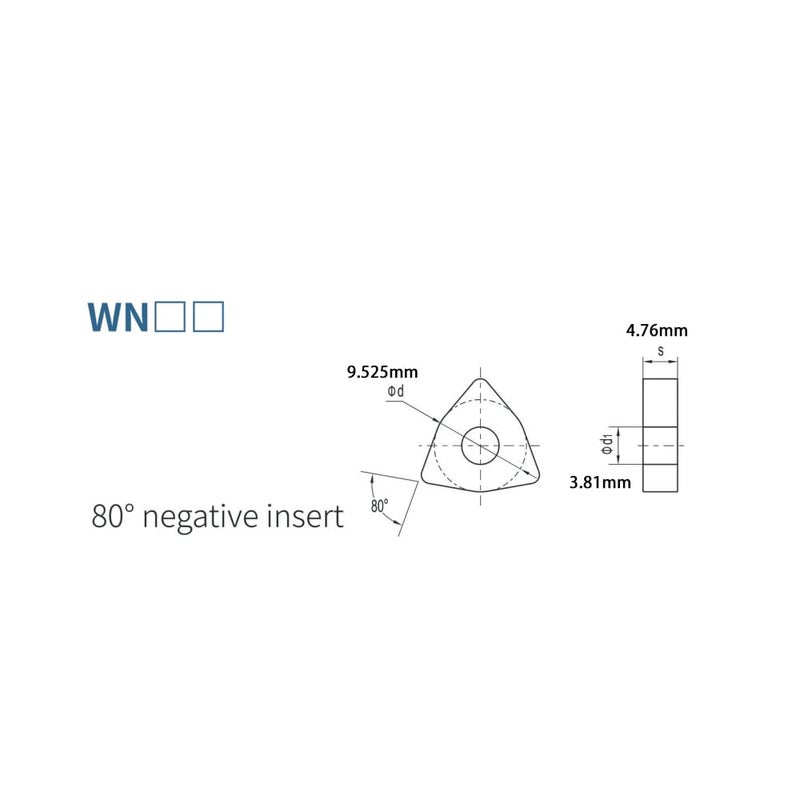 CDBP CNC Carbide Inserts WNMG331 Wnmg 060404 for Metal Cutting Steel, Semi-Finishing chipbreaker for Turning Insert, 10 PCS - Image 3